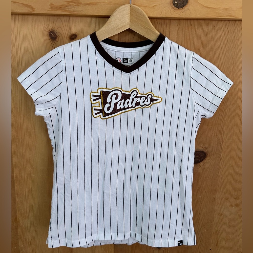 Genuine San Diego Padres New Era White and Brown with Yellow Tee